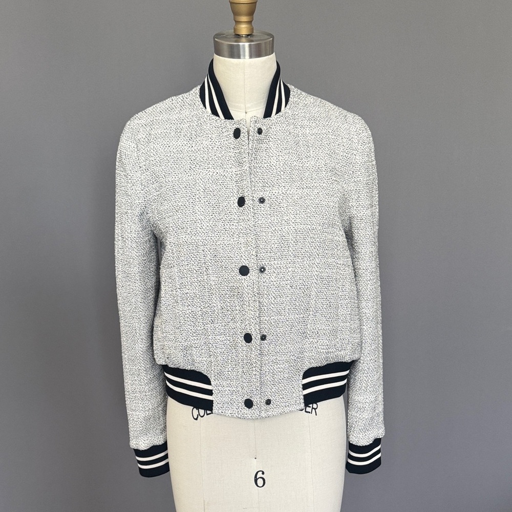 ME+EM Women's Black and White Bomber Jacket - NWOT